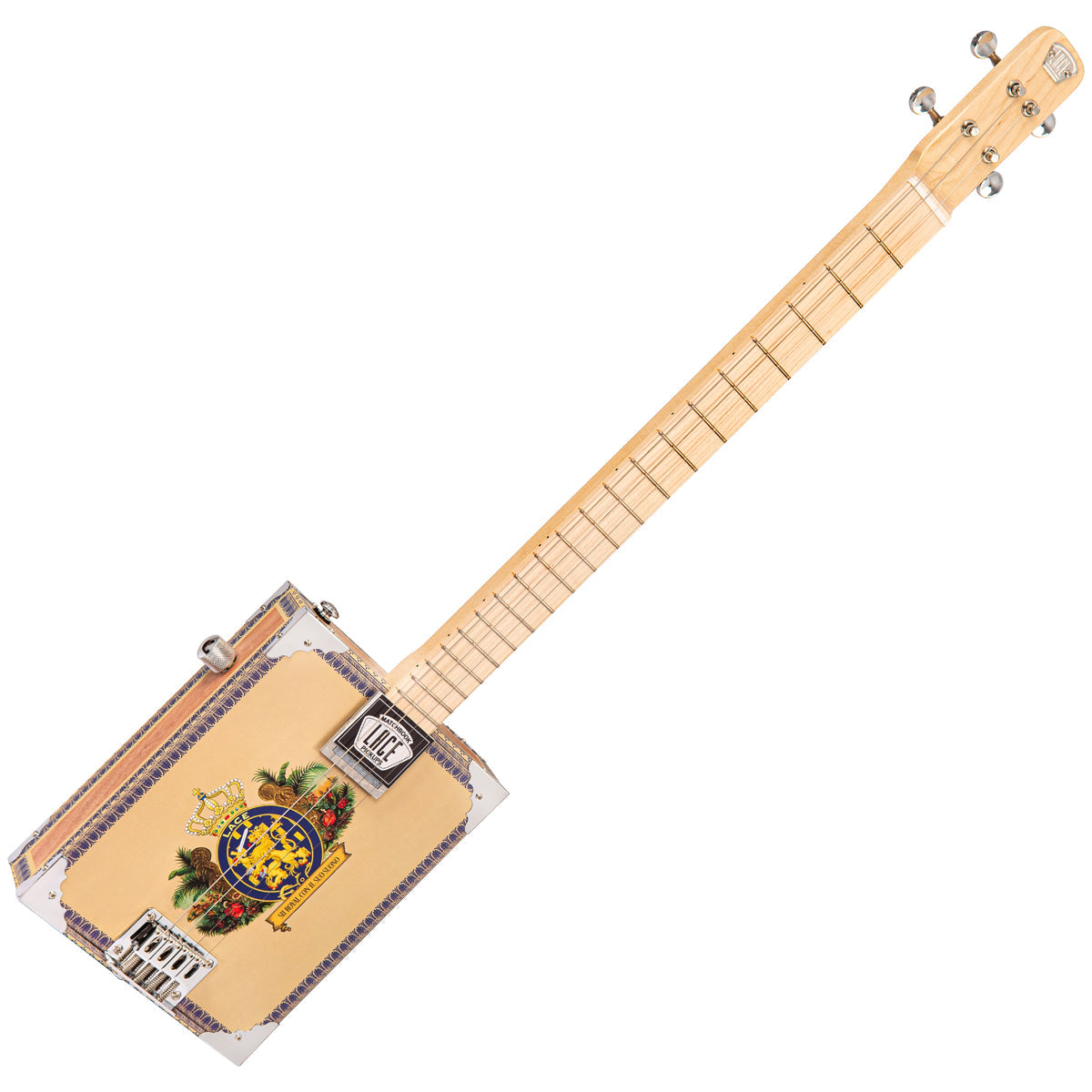 Lace Cigar Box Electric Guitar | 4 String | Royalty