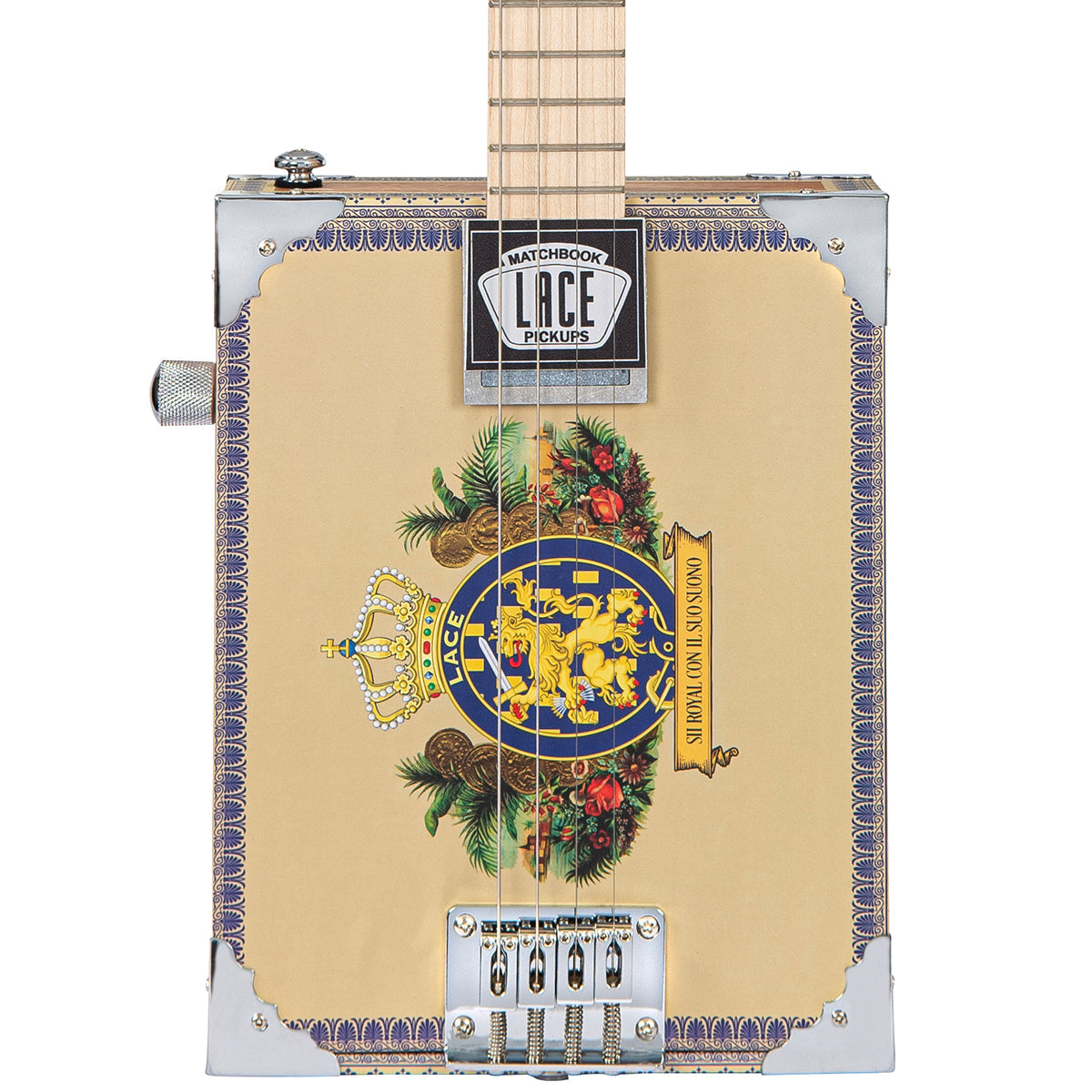 Lace Cigar Box Electric Guitar | 4 String | Royalty