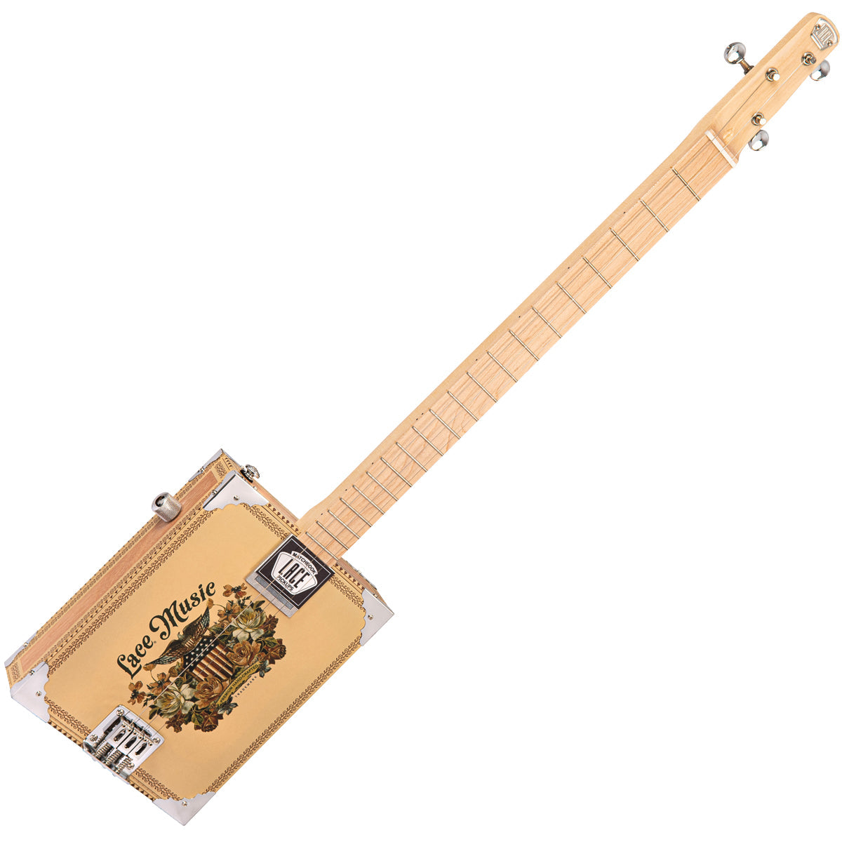 Lace Cigar Box Electric Guitar ~ 3 String ~ Americana