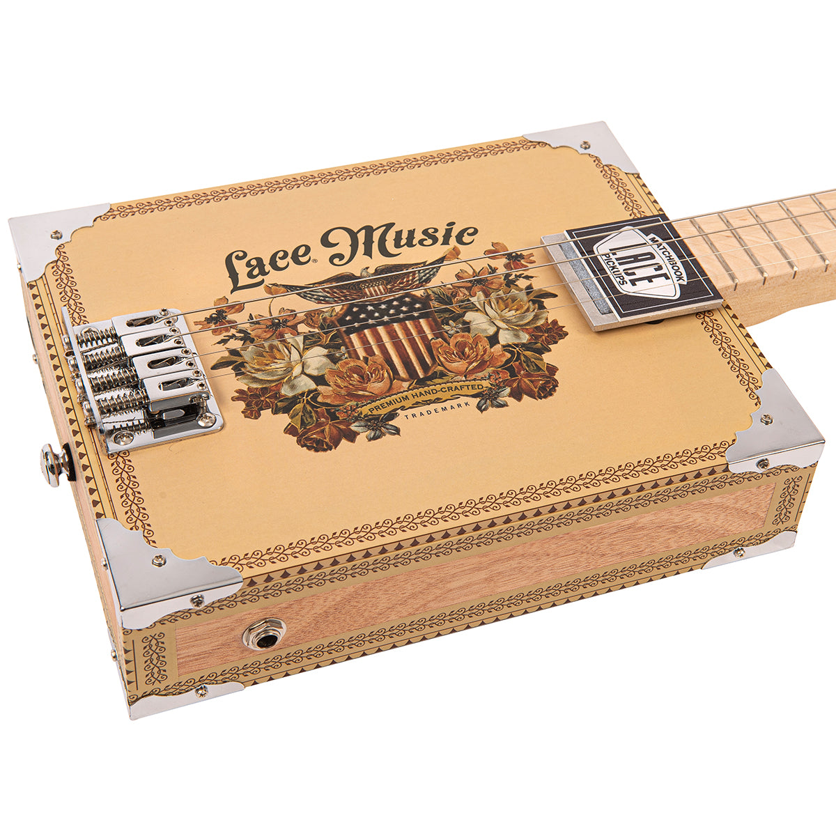 Lace Cigar Box Electric Guitar ~ 4 String ~ Americana