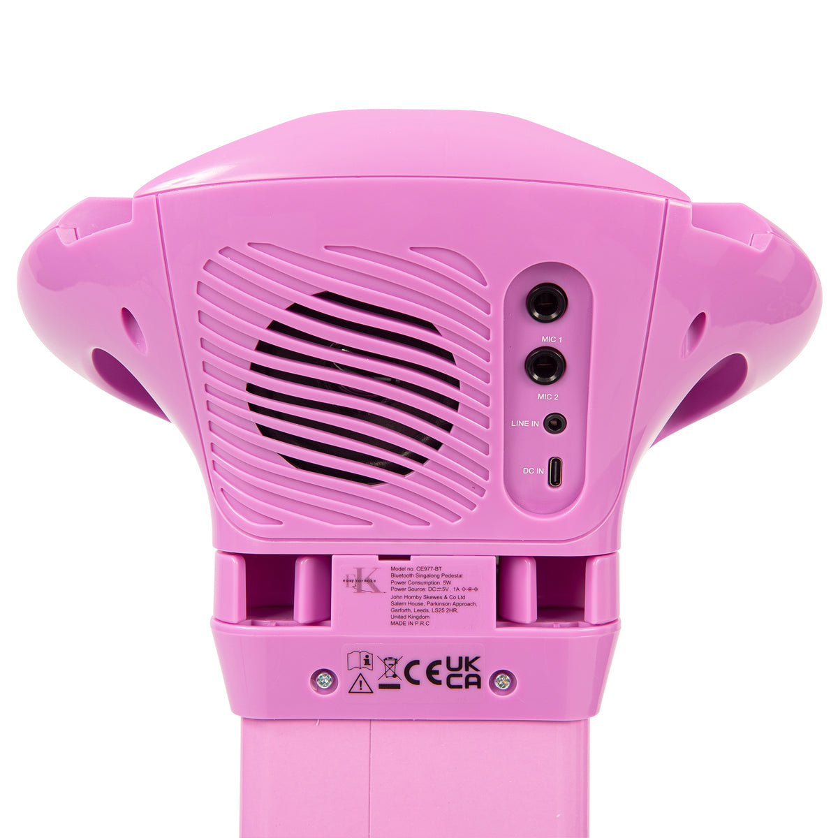 Easy Karaoke Bluetooth® Kids Singalong Pedestal Karaoke Machine ~ Pink