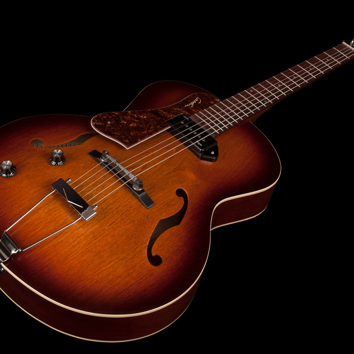 Godin 5th Avenue P90 Semi-Acoustic Guitar | Left Hand | Cognac Burst Kingpin