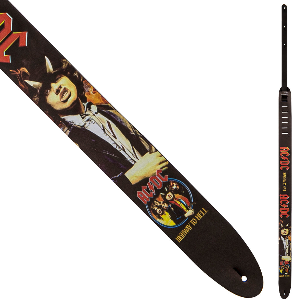 Perri's 2.5" Leather Guitar Strap | ACDC Highway To Hell