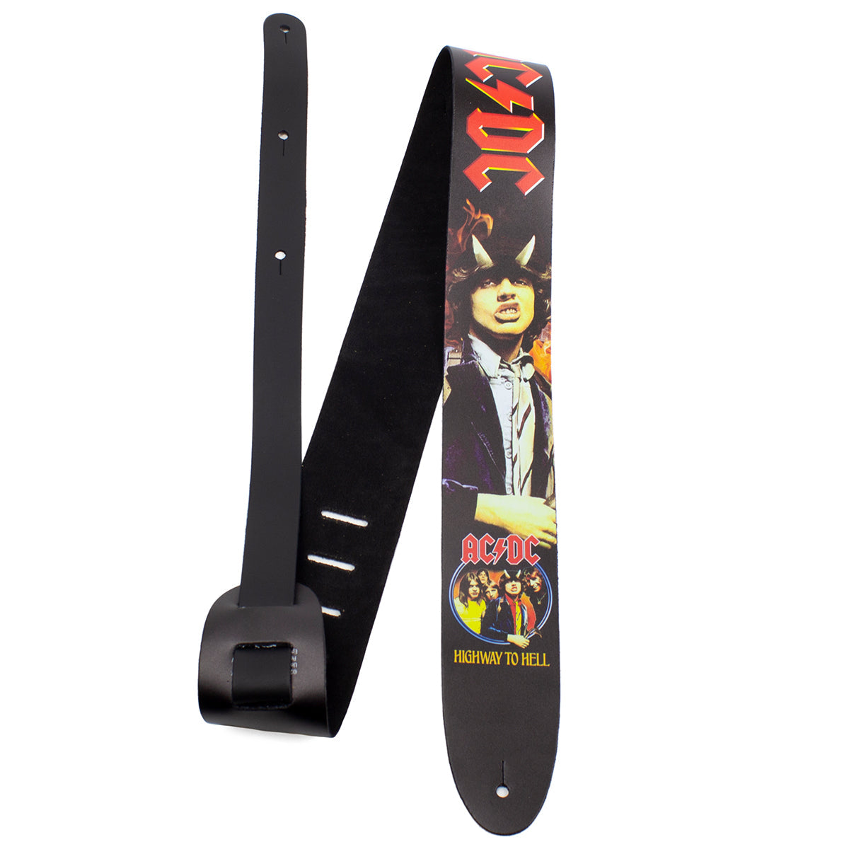 Perri's 2.5" Leather Guitar Strap | ACDC Highway To Hell