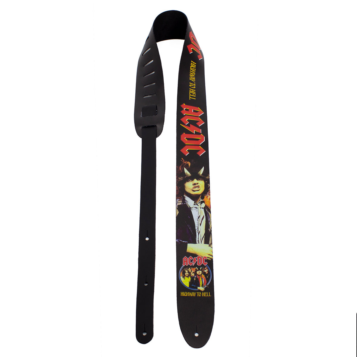 Perri's 2.5" Leather Guitar Strap | ACDC Highway To Hell