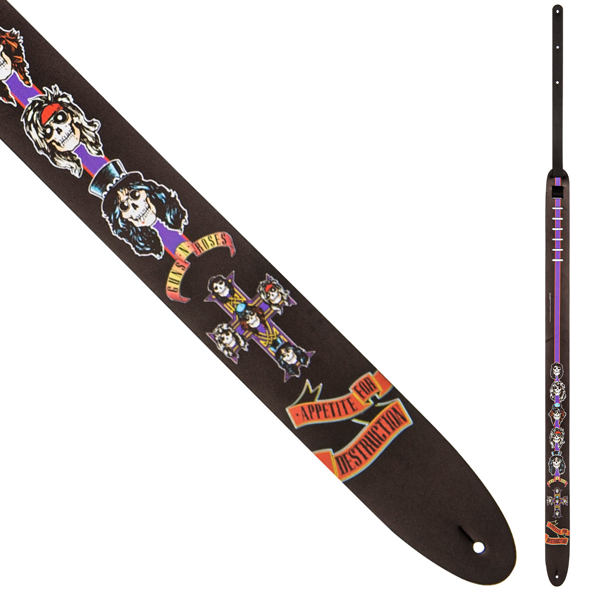 Perri's 2.5" Leather Guitar Strap | Guns N' Roses Appetite For Destruction