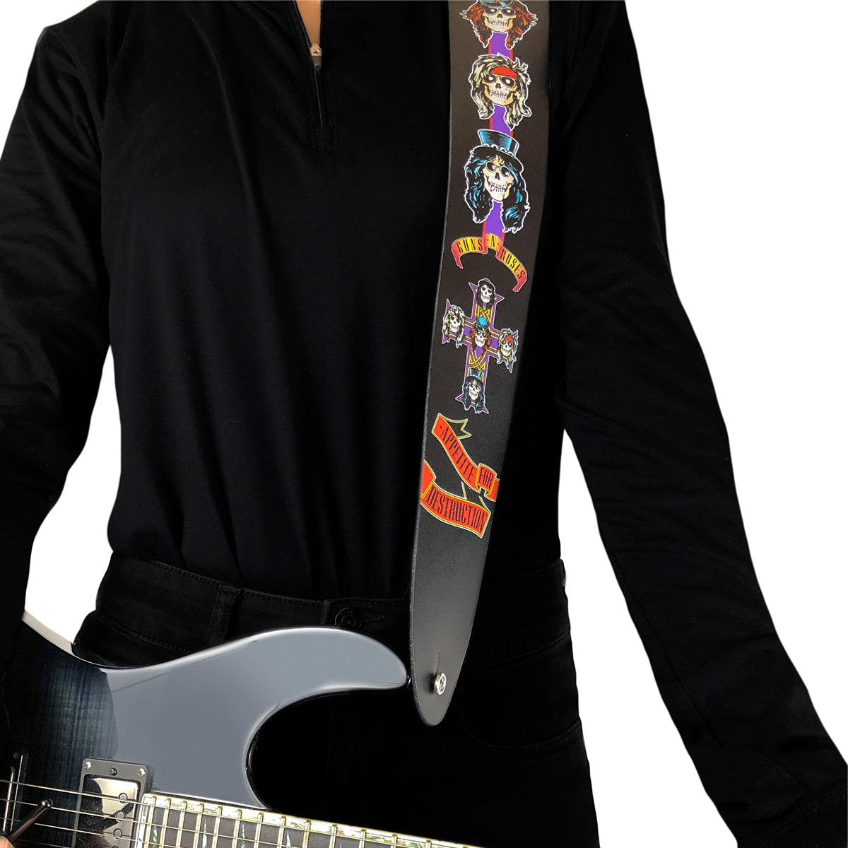 Perri's 2.5" Leather Guitar Strap | Guns N' Roses Appetite For Destruction