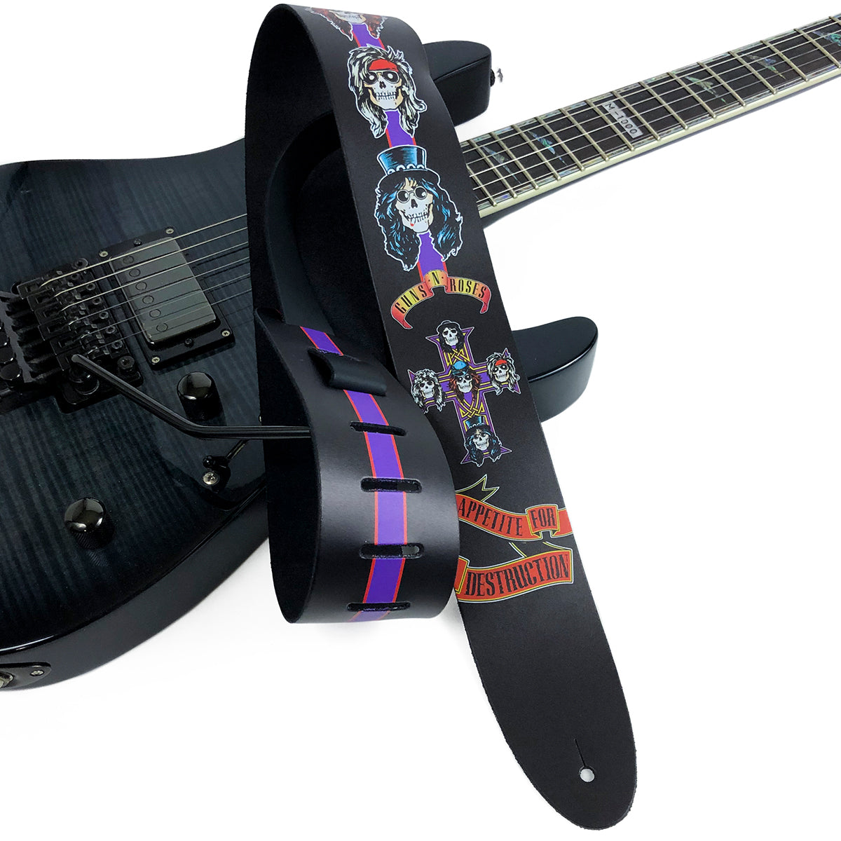 Perri's 2.5" Leather Guitar Strap | Guns N' Roses Appetite For Destruction