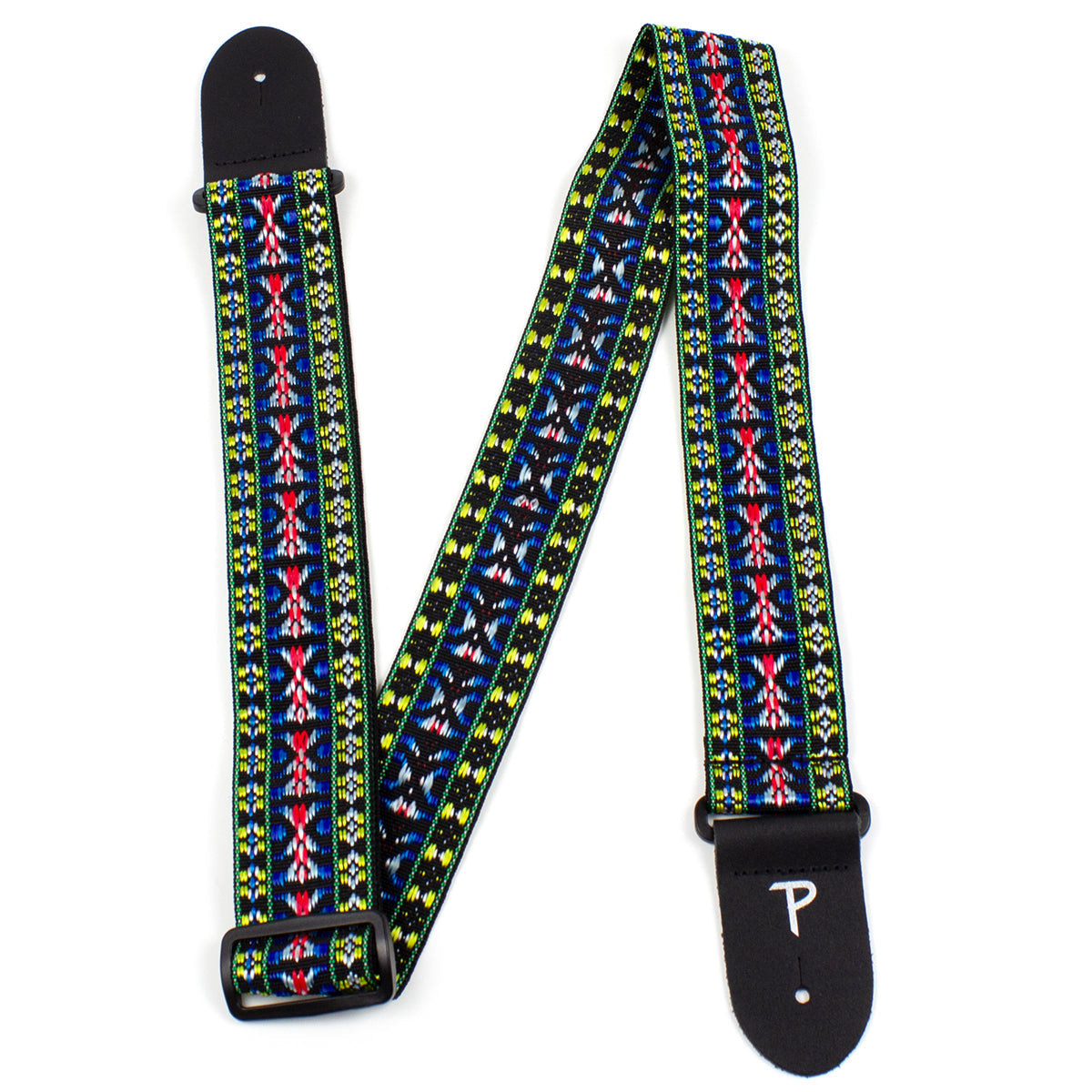 Perri's 2" Retro Hootenanny Poly Guitar Strap - Blue Yellow Red