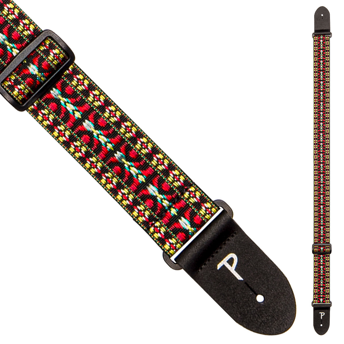 Perri's 2" Retro Hootenanny Poly Guitar Strap - Yellow Red