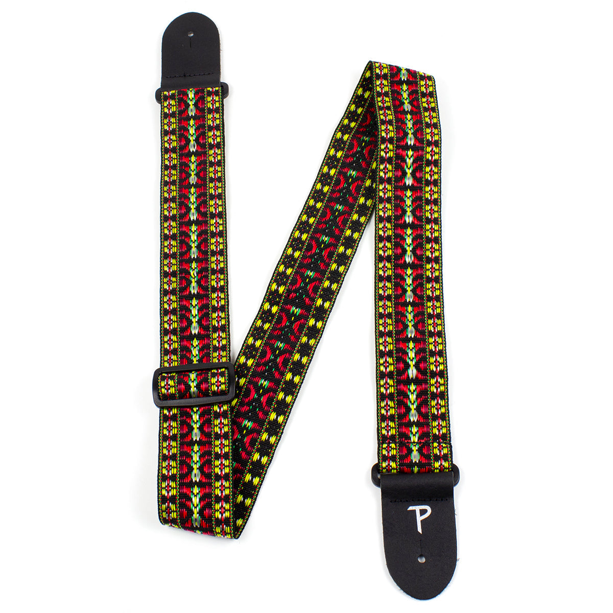 Perri's 2" Retro Hootenanny Poly Guitar Strap - Yellow Red