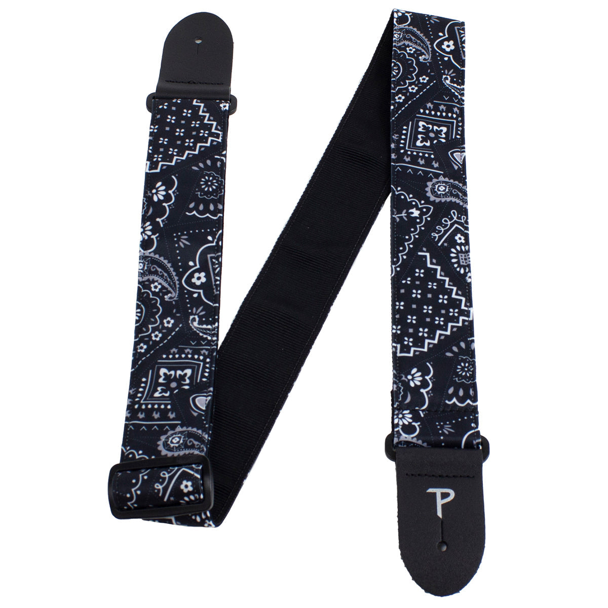 Perri's 2" Fabric Guitar Strap ~ Black Bandana