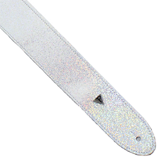 Perri's Spotlight Guitar Strap ~ Holographic Pearl Leather