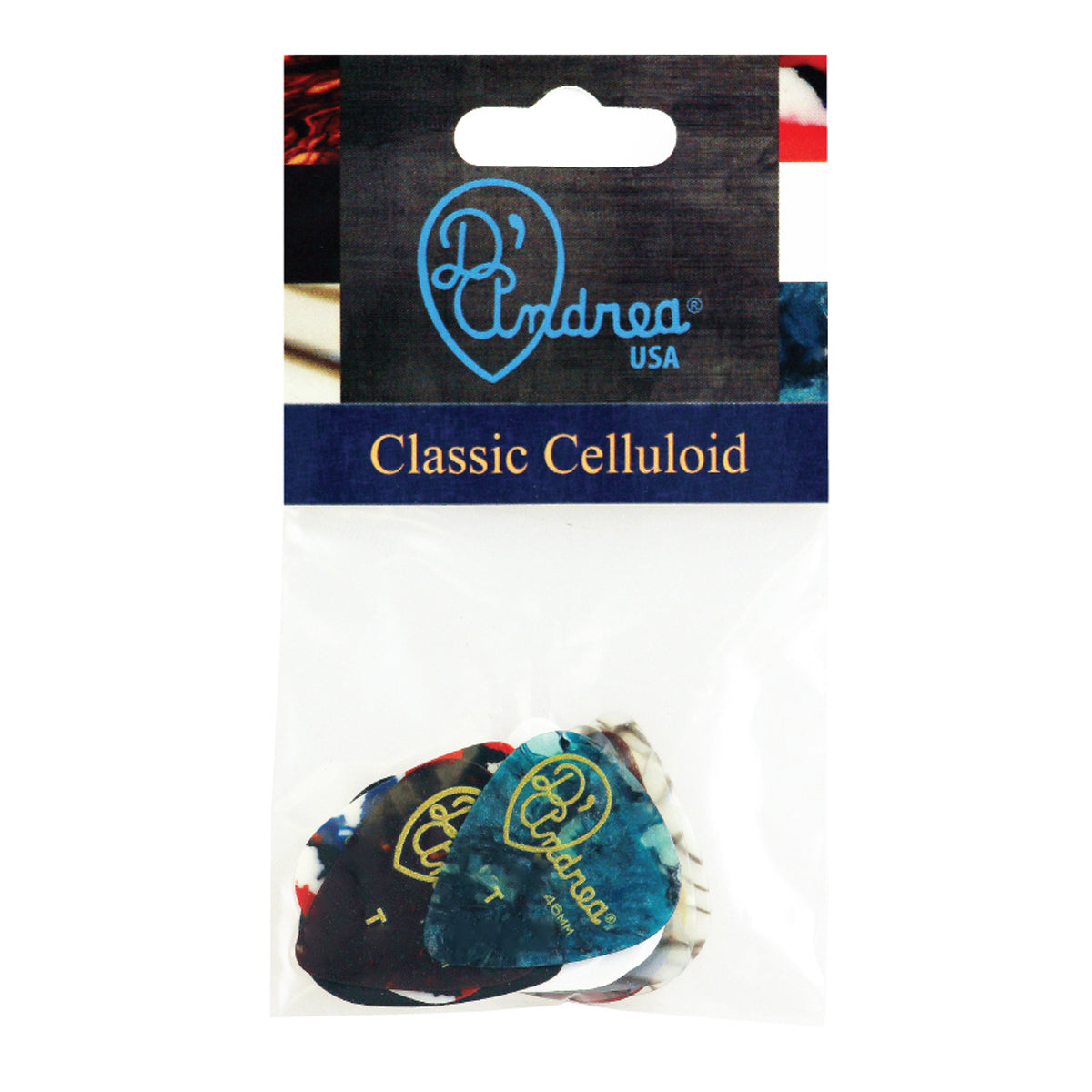 D'Andrea 351 Classic Celluloid Picks ~ Thin ~ 72 picks