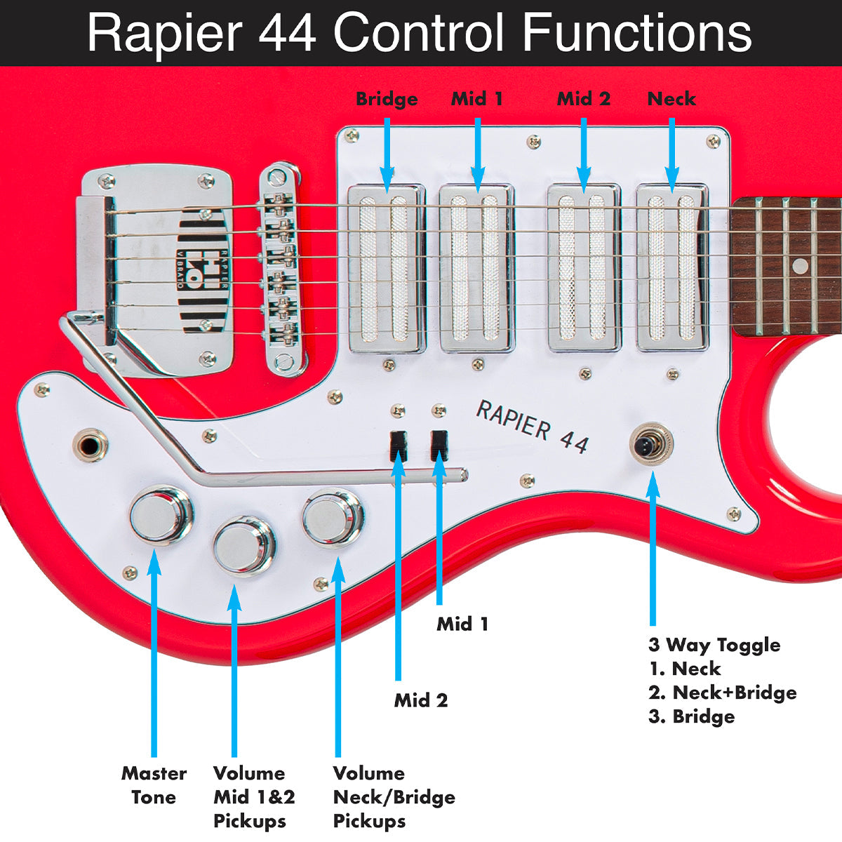 Rapier 44 Electric Guitar | Fiesta Red