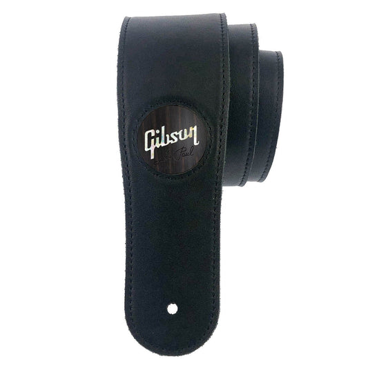 Gibson® by Thalia Black Guitar Strap ~ Black Ebony with Gibson® Pearl Logo