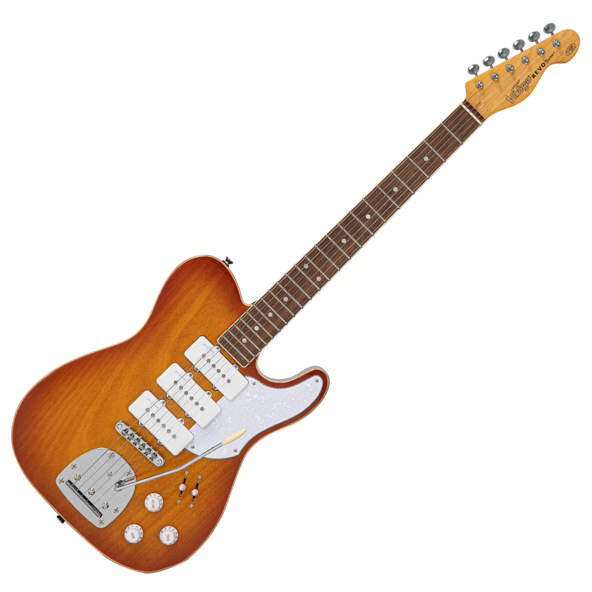 Vintage REVO Series Trio Electric Guitar | Honeyburst