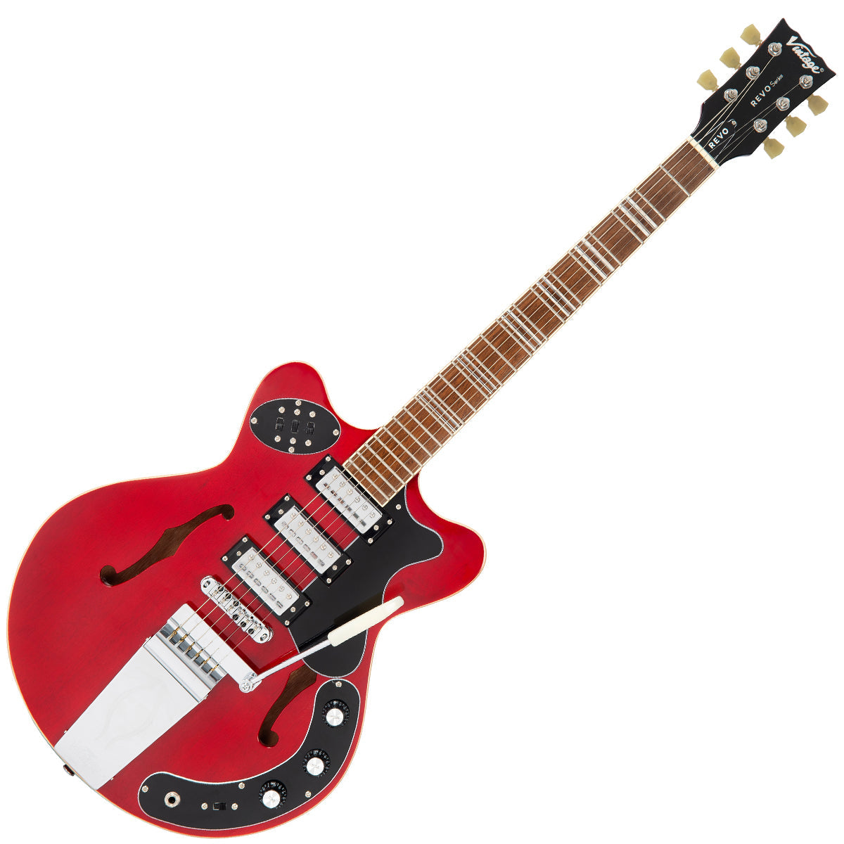 Cherry Red Vintage REVO Series 'Superthin' Electric Guitar