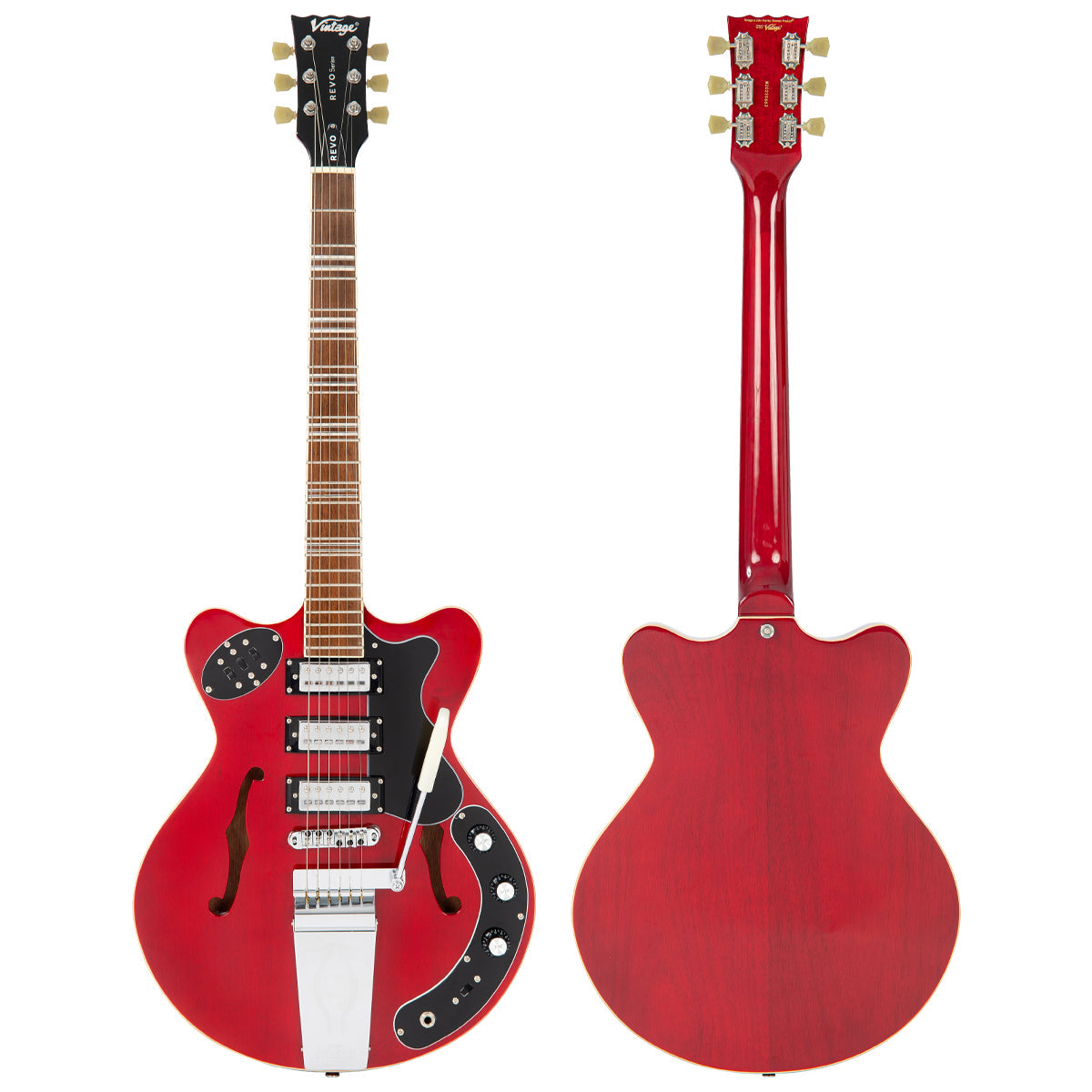 Cherry Red Vintage REVO Series 'Superthin' Electric Guitar