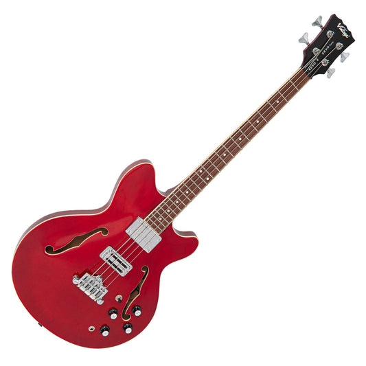 Cherry Red Vintage REVO Series 'Supreme' Semi Acoustic Bass