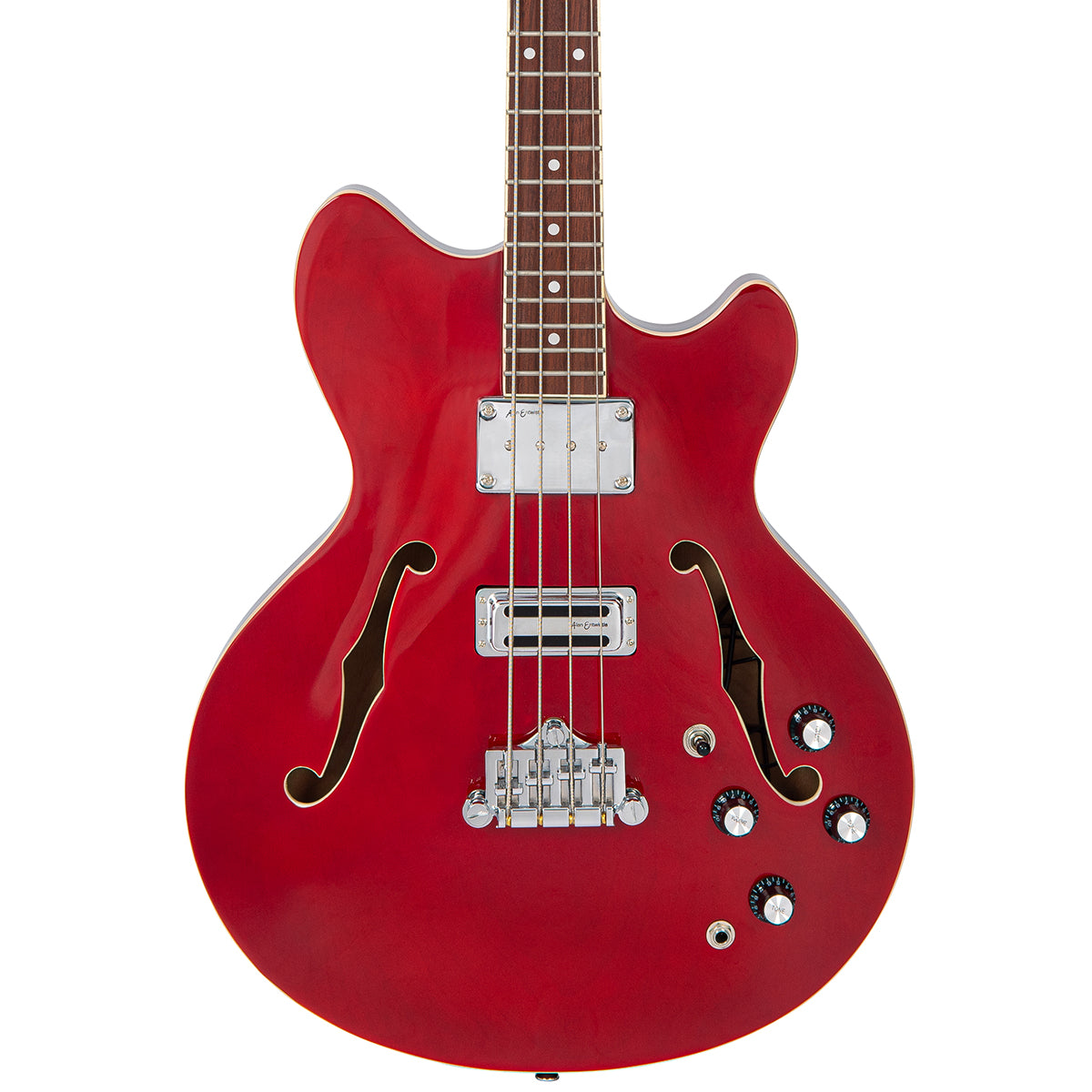 Cherry Red Vintage REVO Series 'Supreme' Semi Acoustic Bass