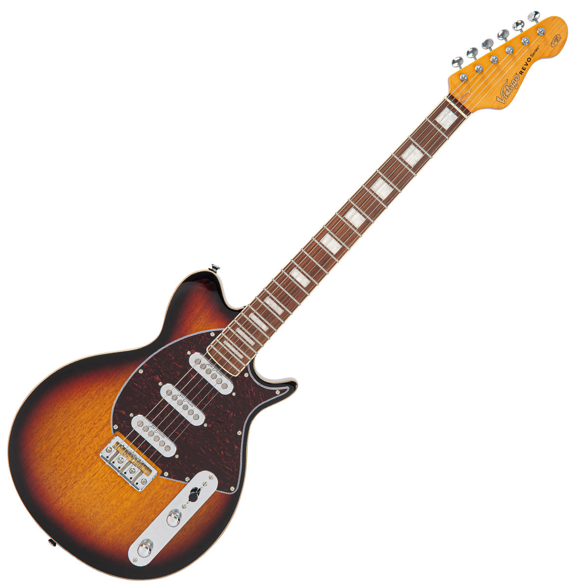 Two Tone Sunburst Vintage REVO Series 'Vision' Electric Guitar 