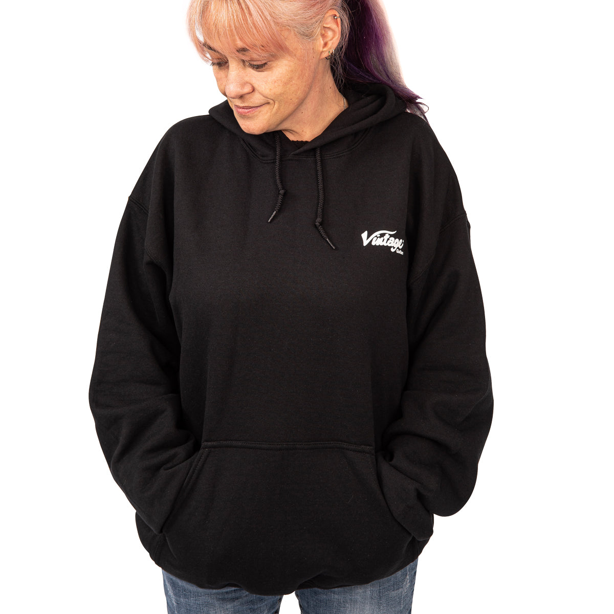 Vintage Fleece Hoodie | Black, Large