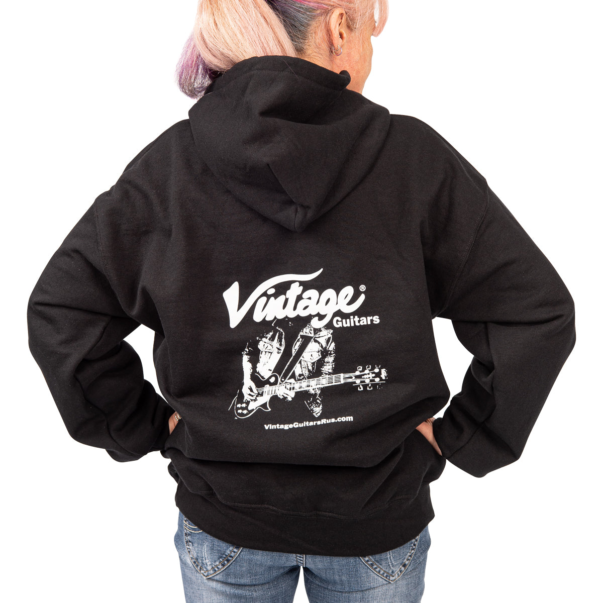 Vintage Fleece Hoodie | Black, Large