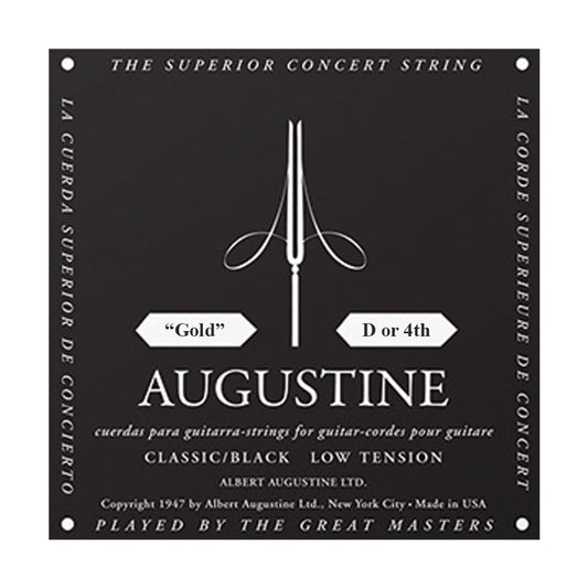 Augustine A4GD Classic Gold Single String - D/4th