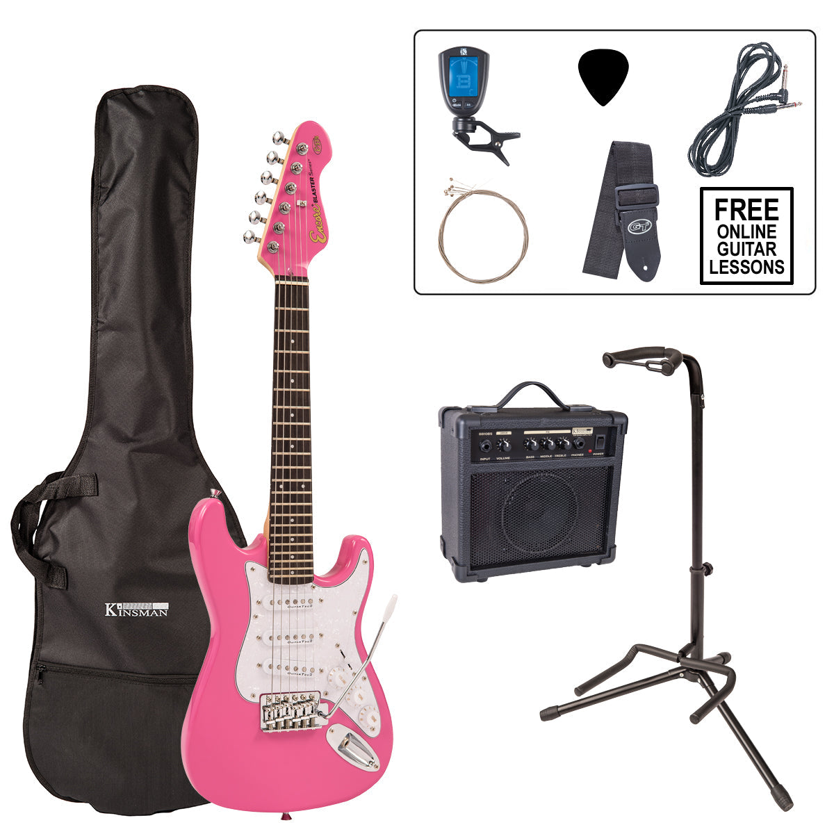 Encore 3/4 Size Electric Guitar Pack | Pink