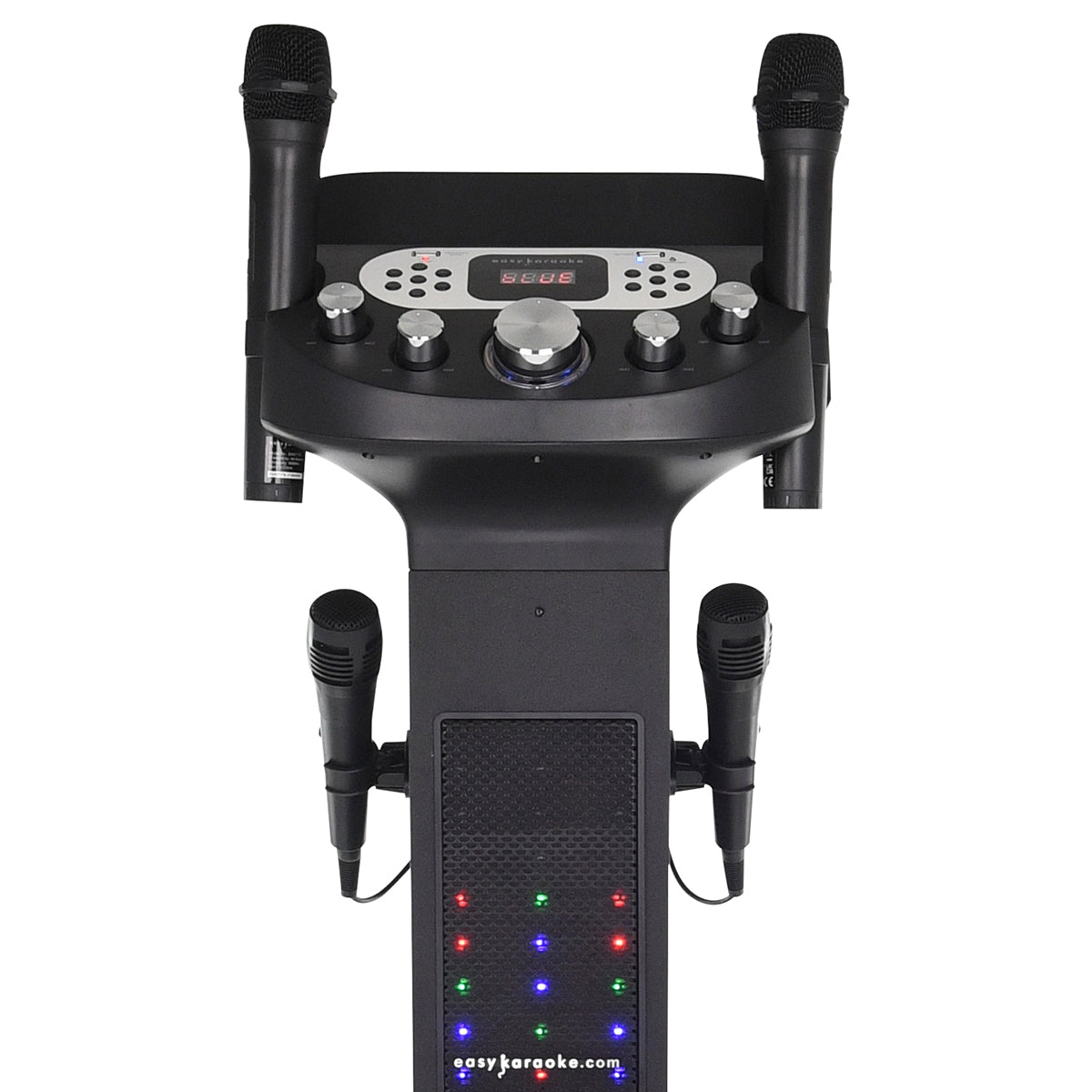 Easy Karaoke Smart Bluetooth® Karaoke System + 2 Wireless / 2 Wired Microphones