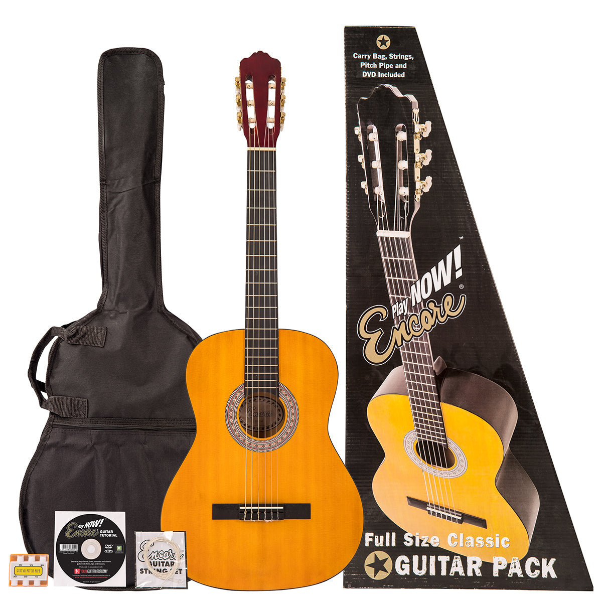 Encore Full Size Classic Guitar Outfit | Natural