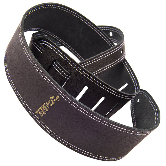 Fret-King Leather Guitar Strap - Black