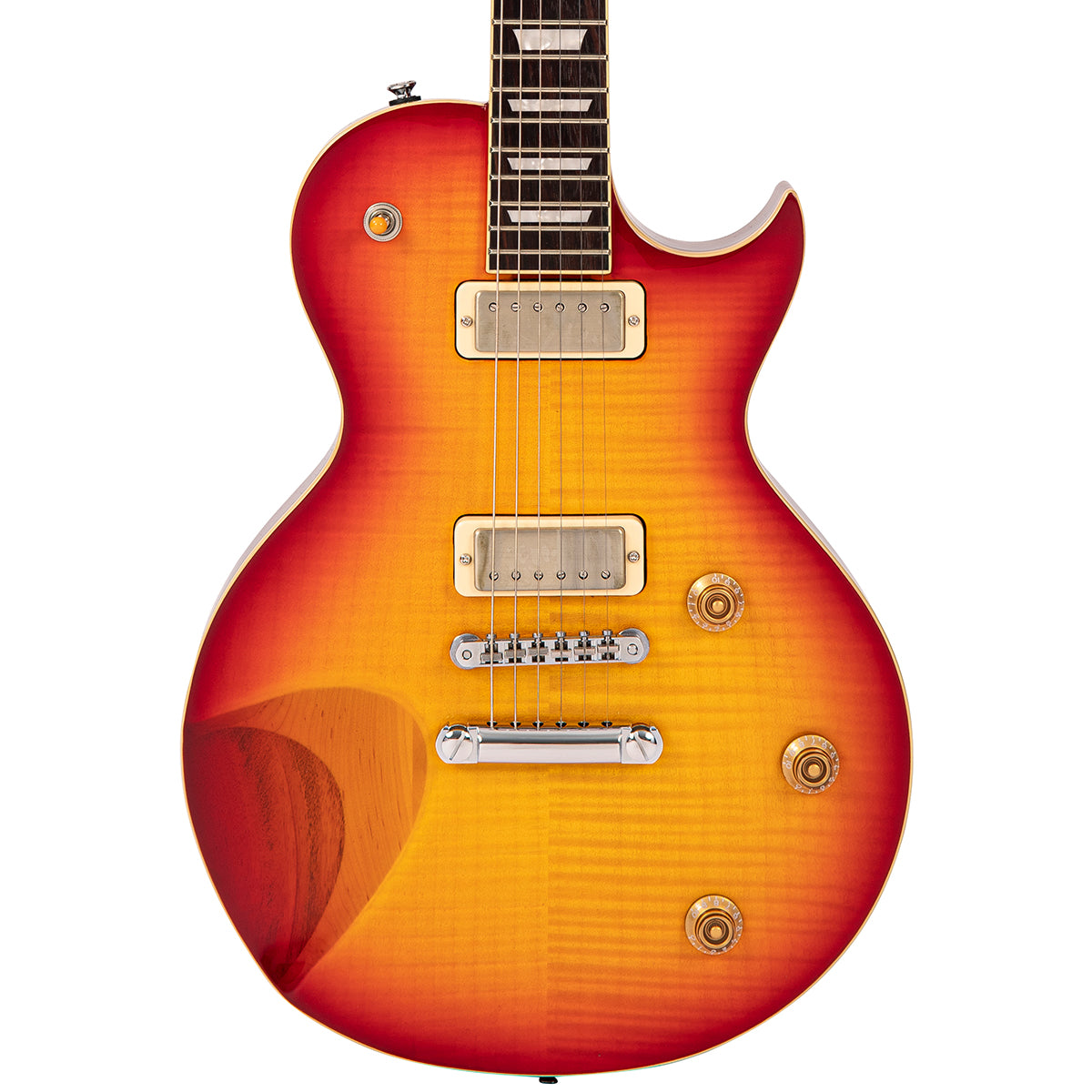 Fret-King Eclat Custom | Flamed Cherry Sunburst