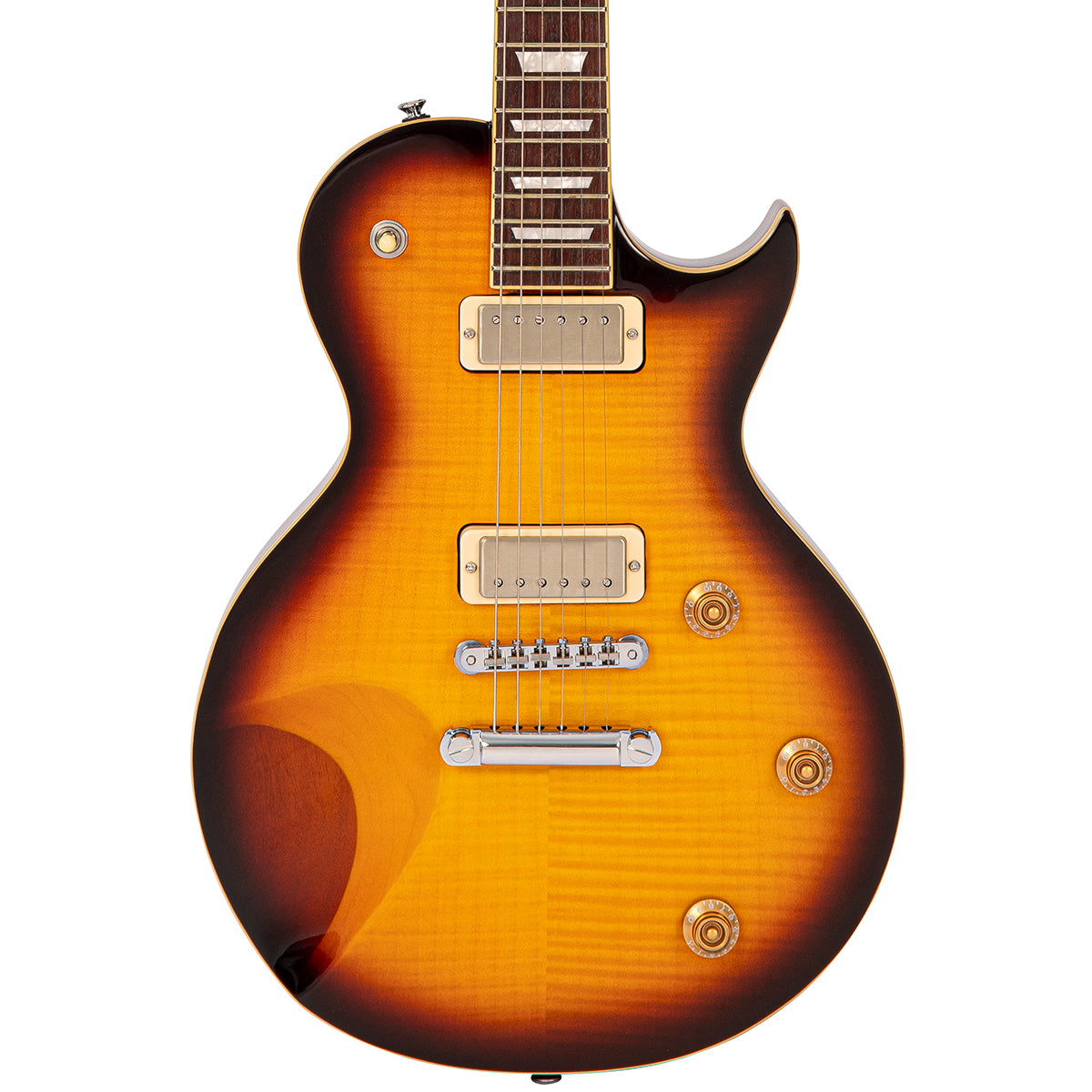 Fret-King Eclat Custom | Flamed Tobacco Sunburst