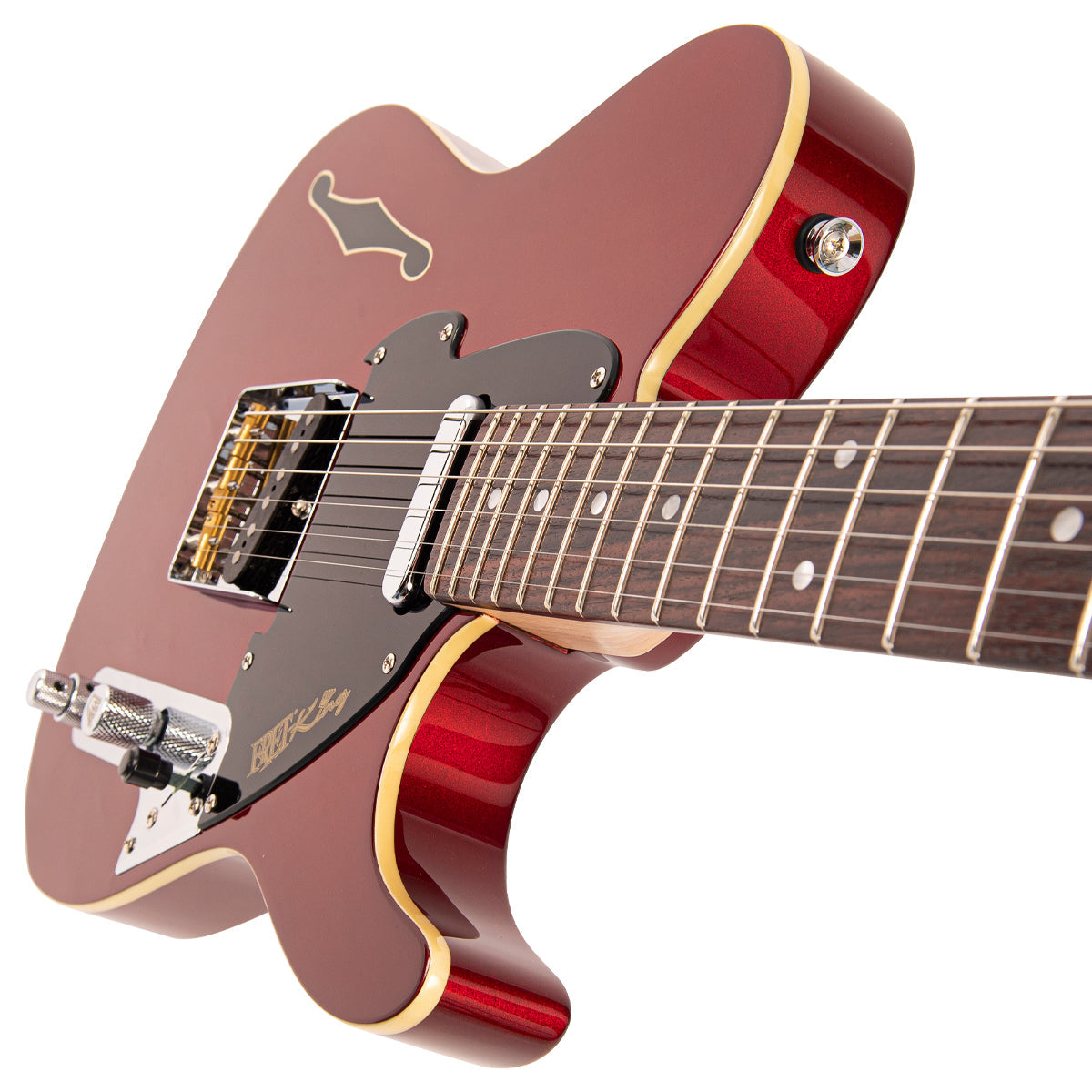 Fret-King Country Squire Stealth | Candy Apple Red