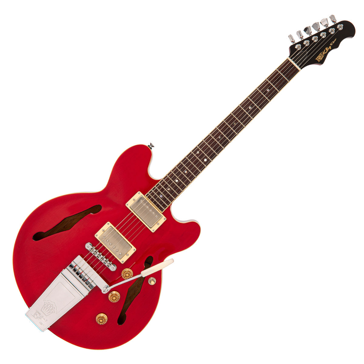 Fret-King Elise Custom with vintage style Vibrato | Cherry Red