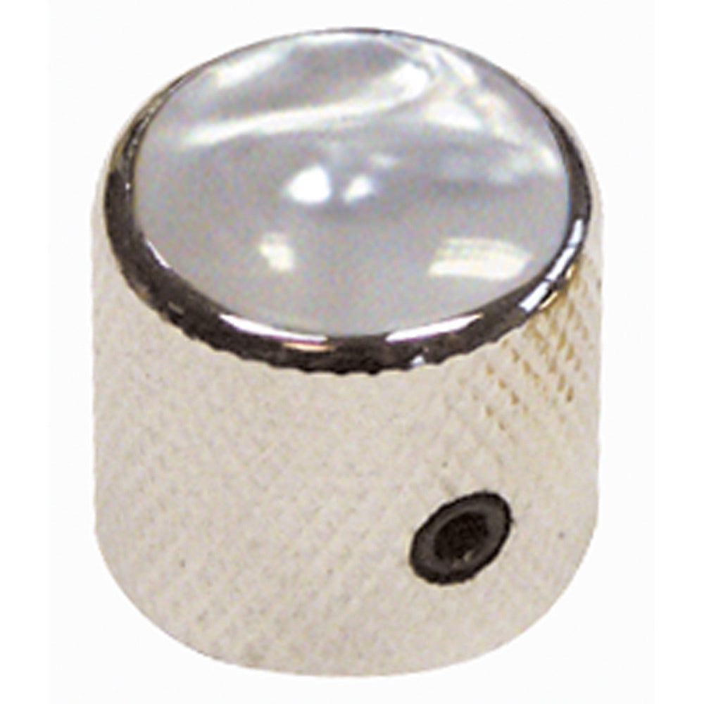 Guitar Tech Control Knobs | Chrome/White Pearloid