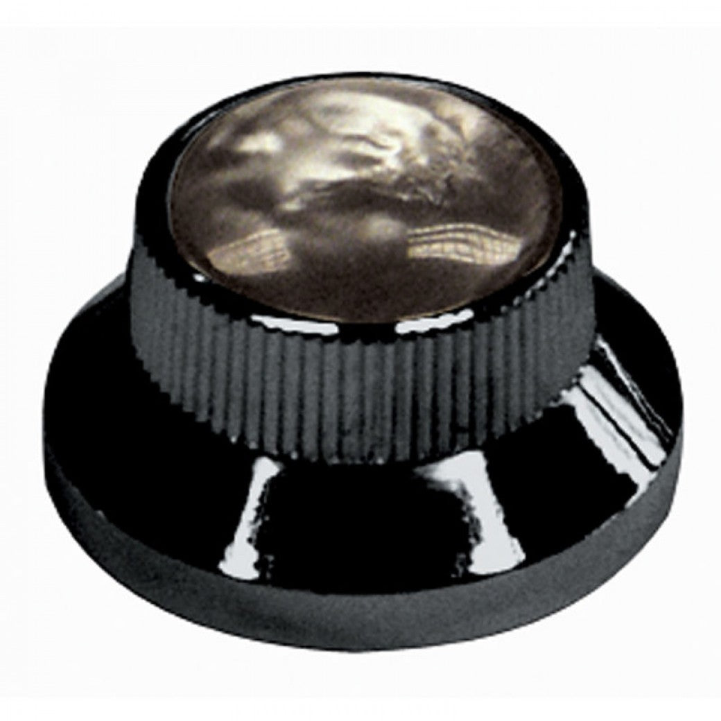 Guitar Tech Control Knobs | Black/Black Pearloid