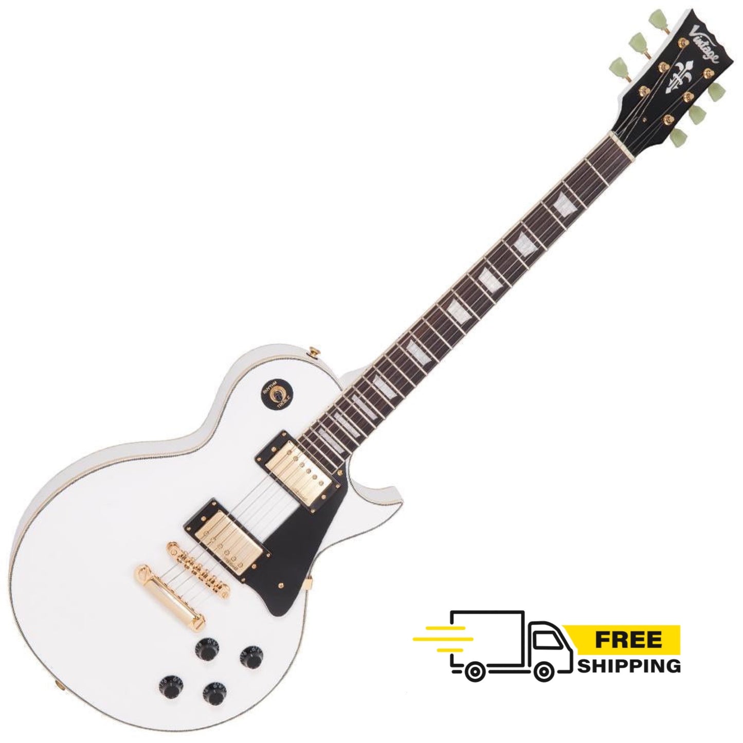 Vintage V100 Re-Issued Electric Guitar | Arctic White