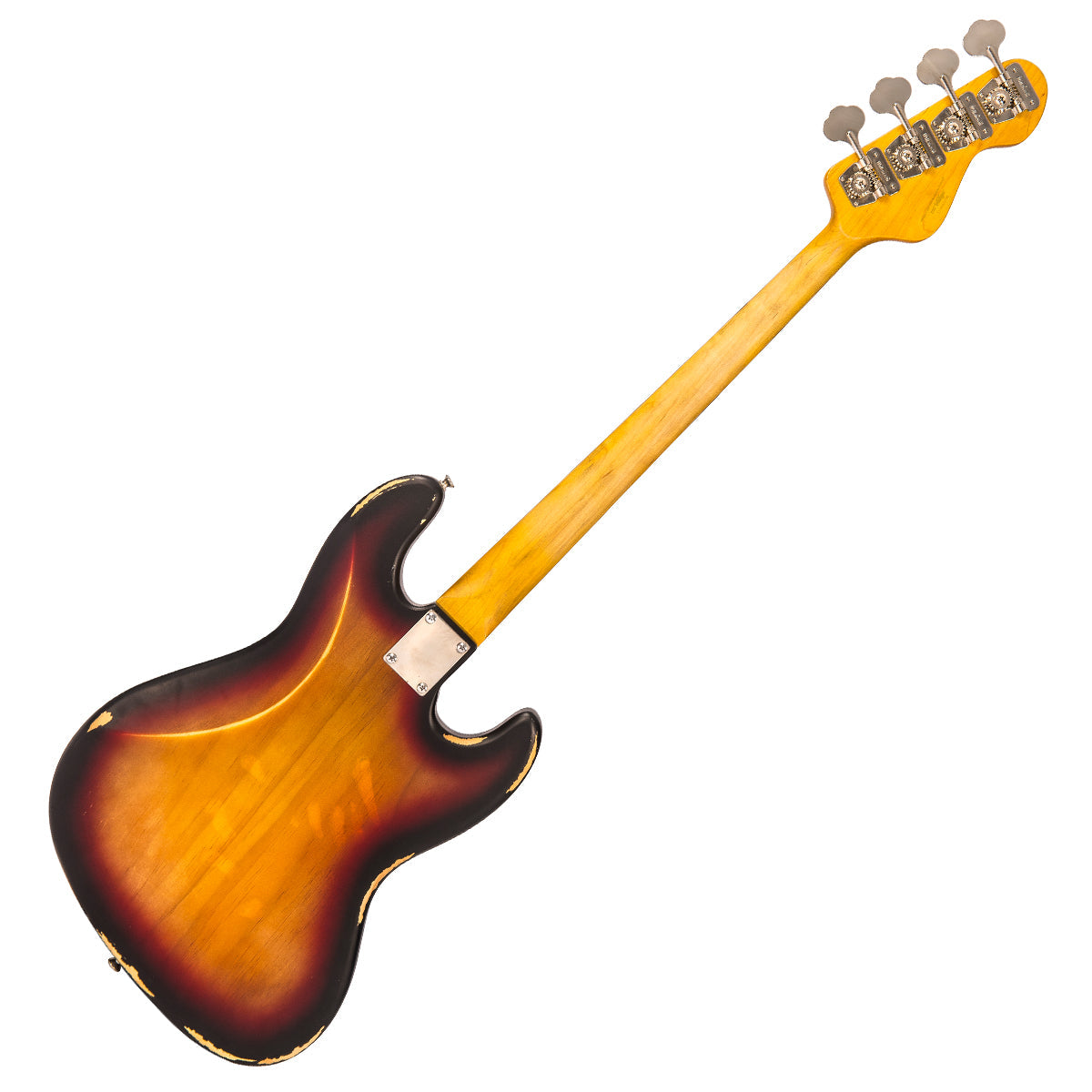 Vintage V74 ICON Fretless Bass | Sunset Sunburst | Left Hand