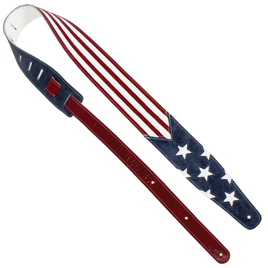 Perri's Leather 2.5" Guitar Strap - USA Flag