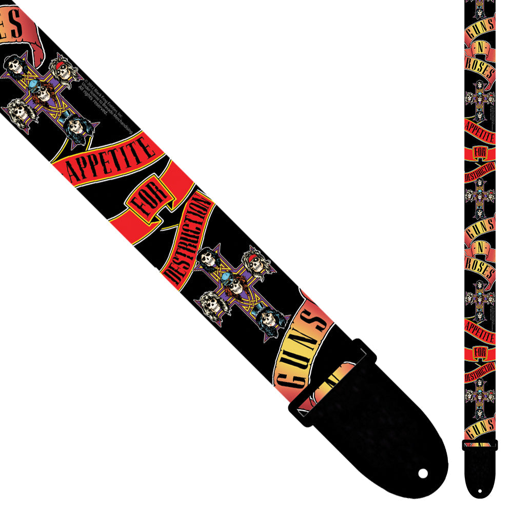 Perri's Polyester Guitar Strap - Guns 'n' Roses - Appetite For Destruction