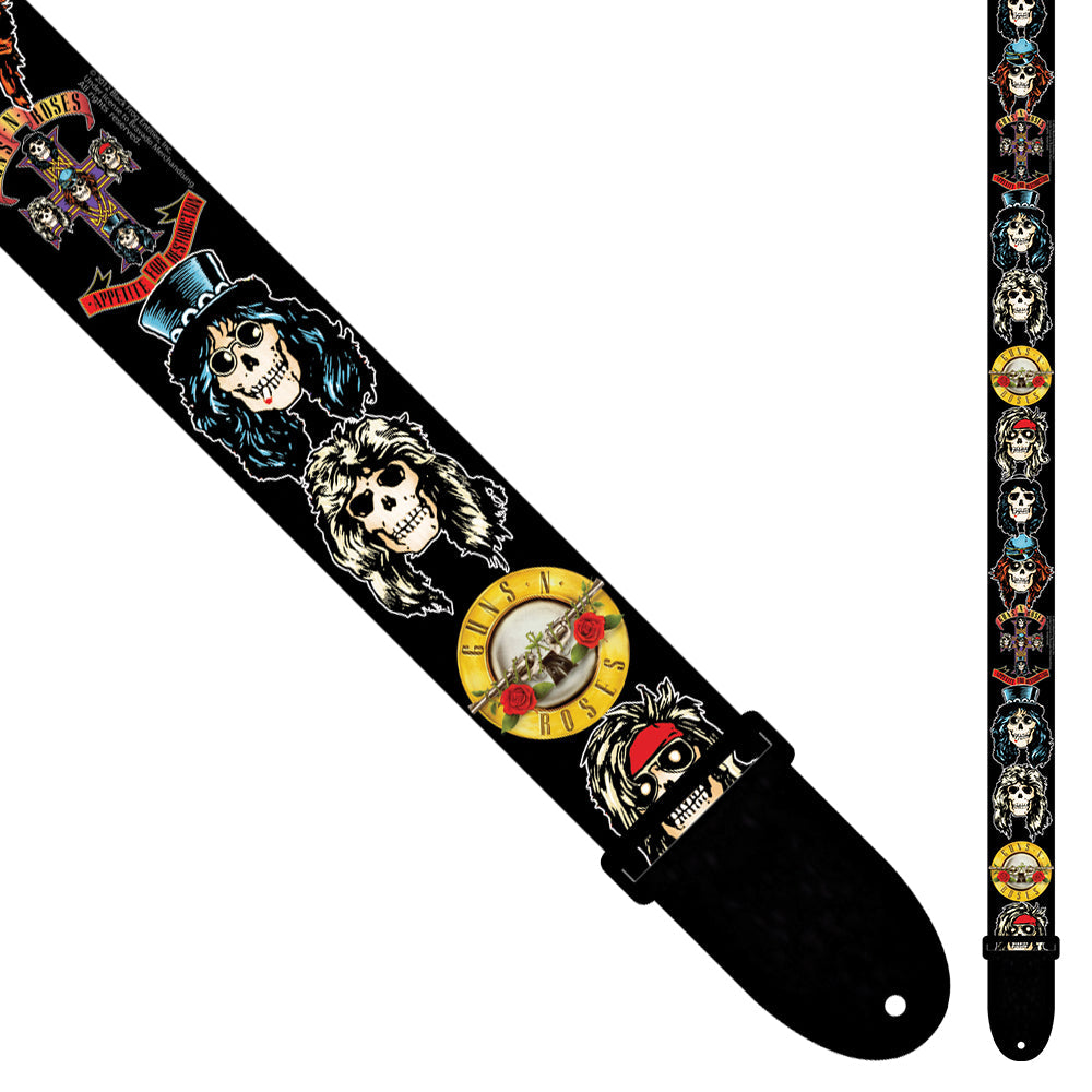 Perri's Polyester Guitar Strap | Guns 'n' Roses | Skulls