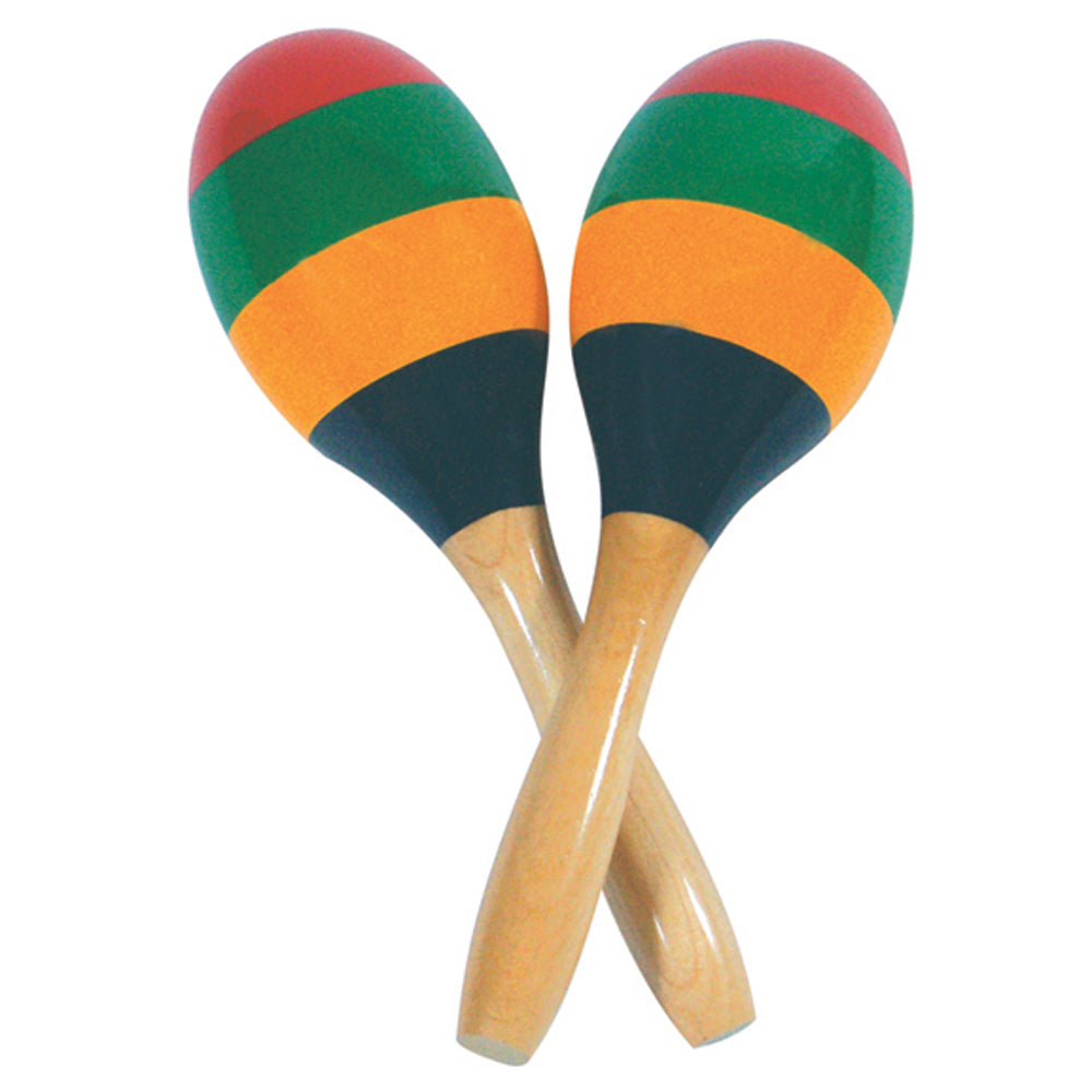 PP World Wood Maracas ~ Striped Pair