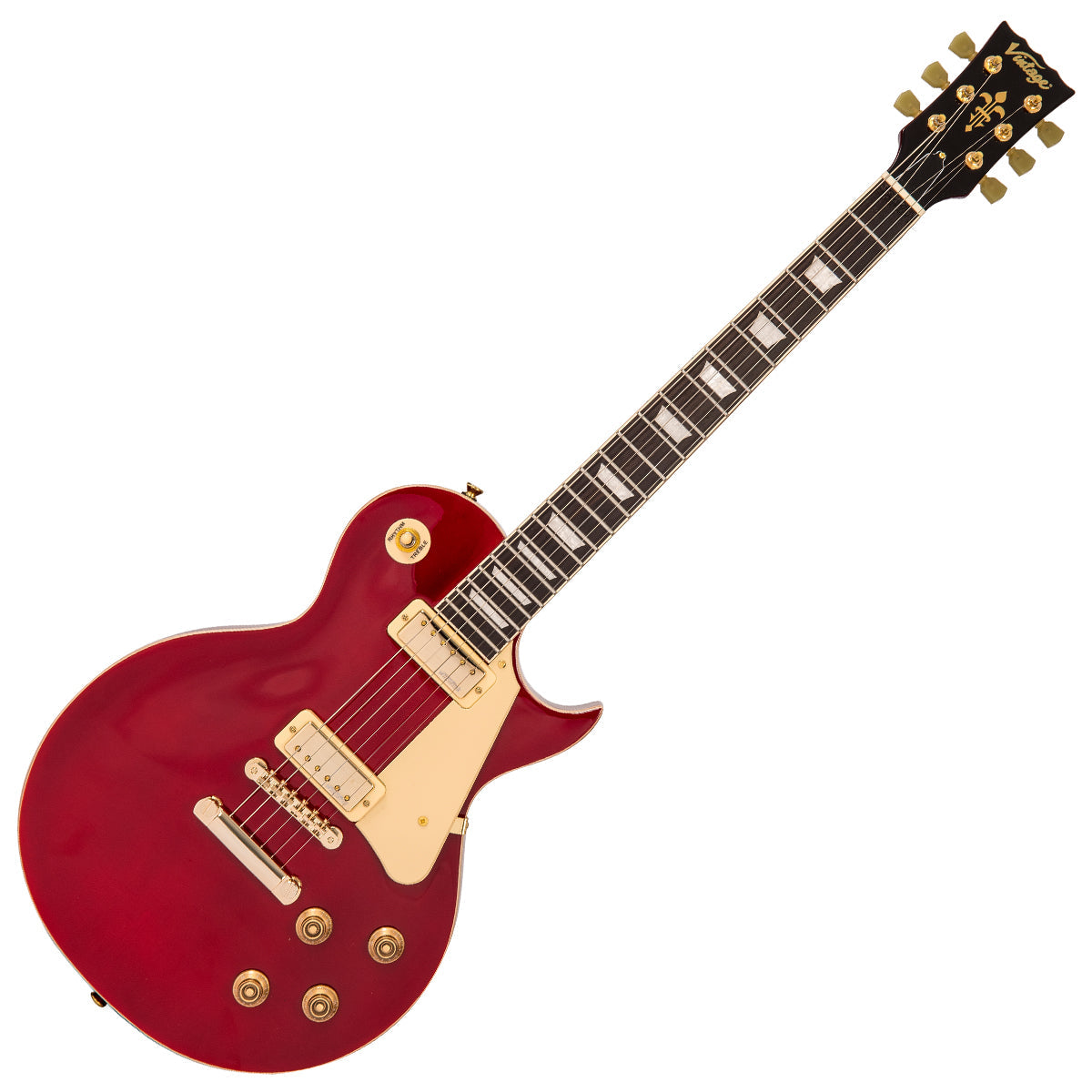 Vintage V100M Mini Double Coil Re-Issued Electric Guitar  | Wine Red