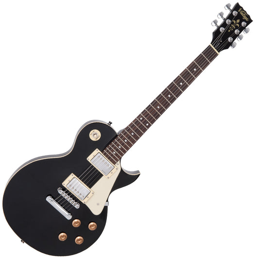 Vintage V10 Coaster Series Electric Guitar | Gloss Black