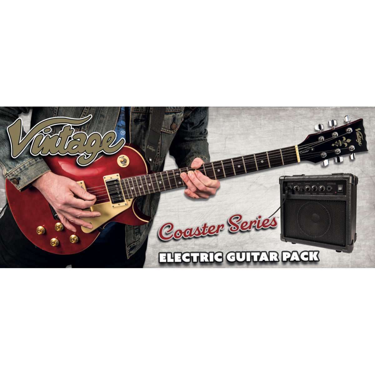 Vintage V10 Coaster Series Electric Guitar Pack | Cherry Sunburst
