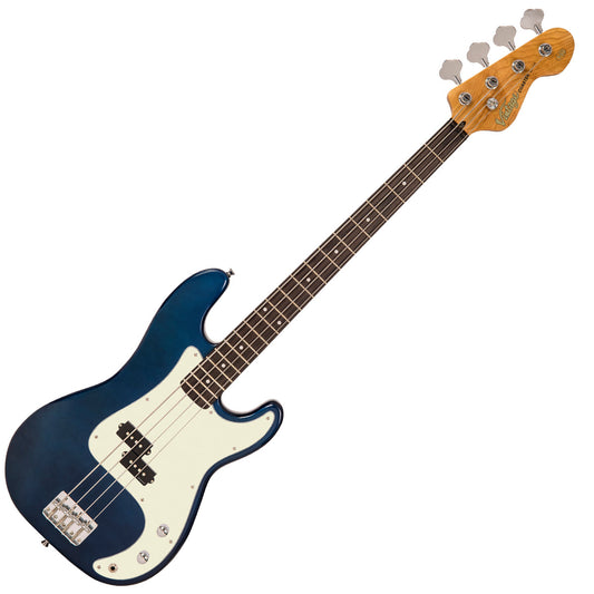 Vintage V40 Coaster Series Bass Guitar | Candy Apple Blue