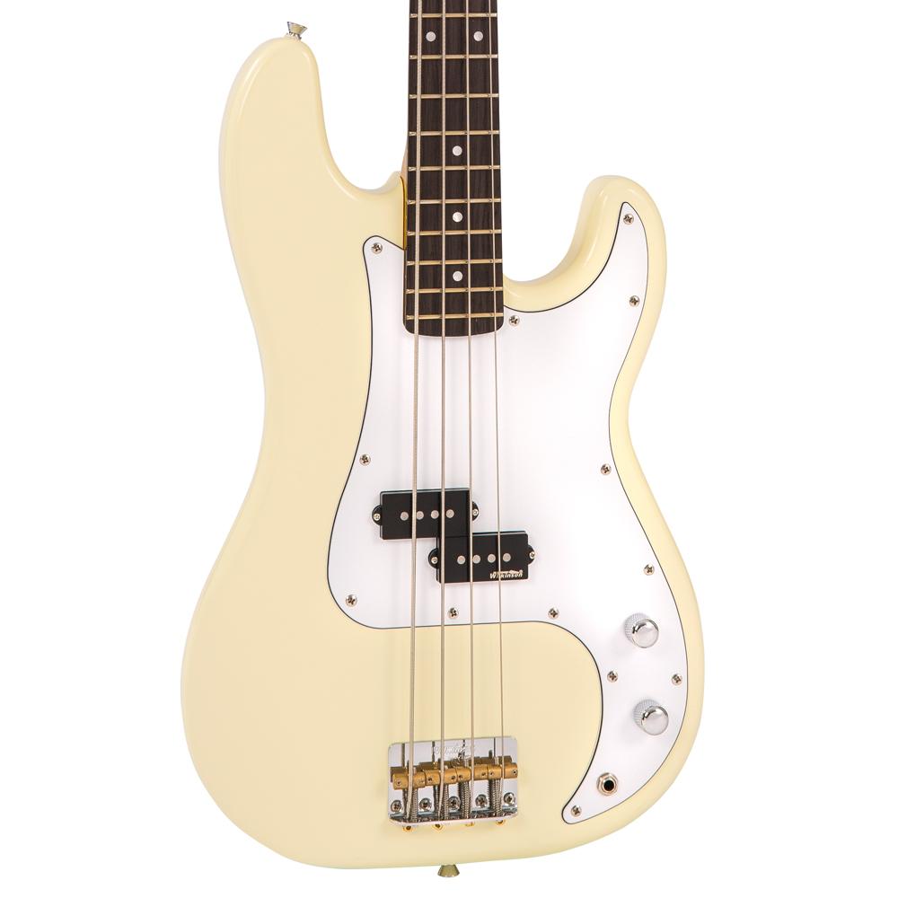 Vintage V4 Reissued Bass | Vintage White